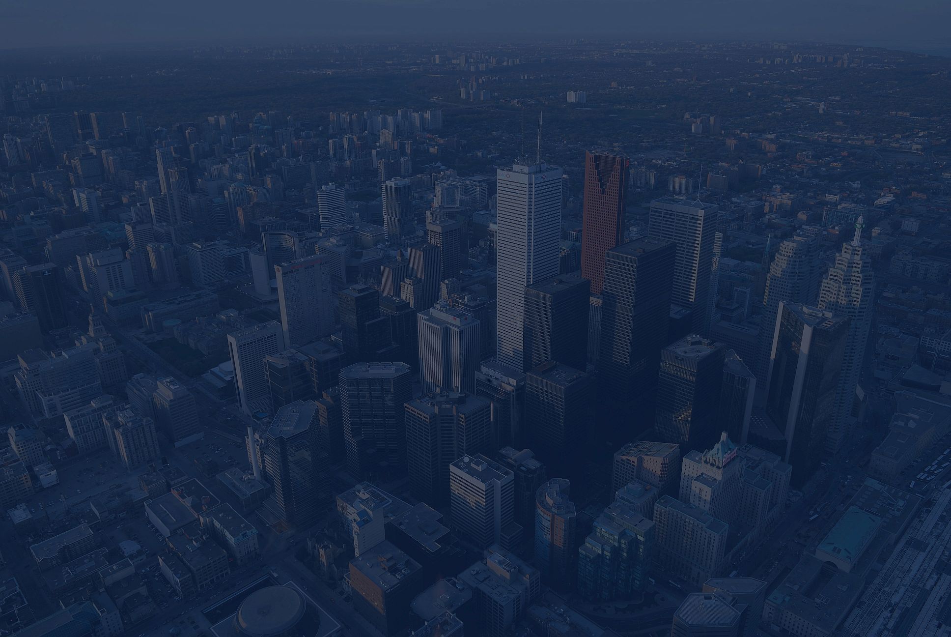 arial view of downtown Toronto